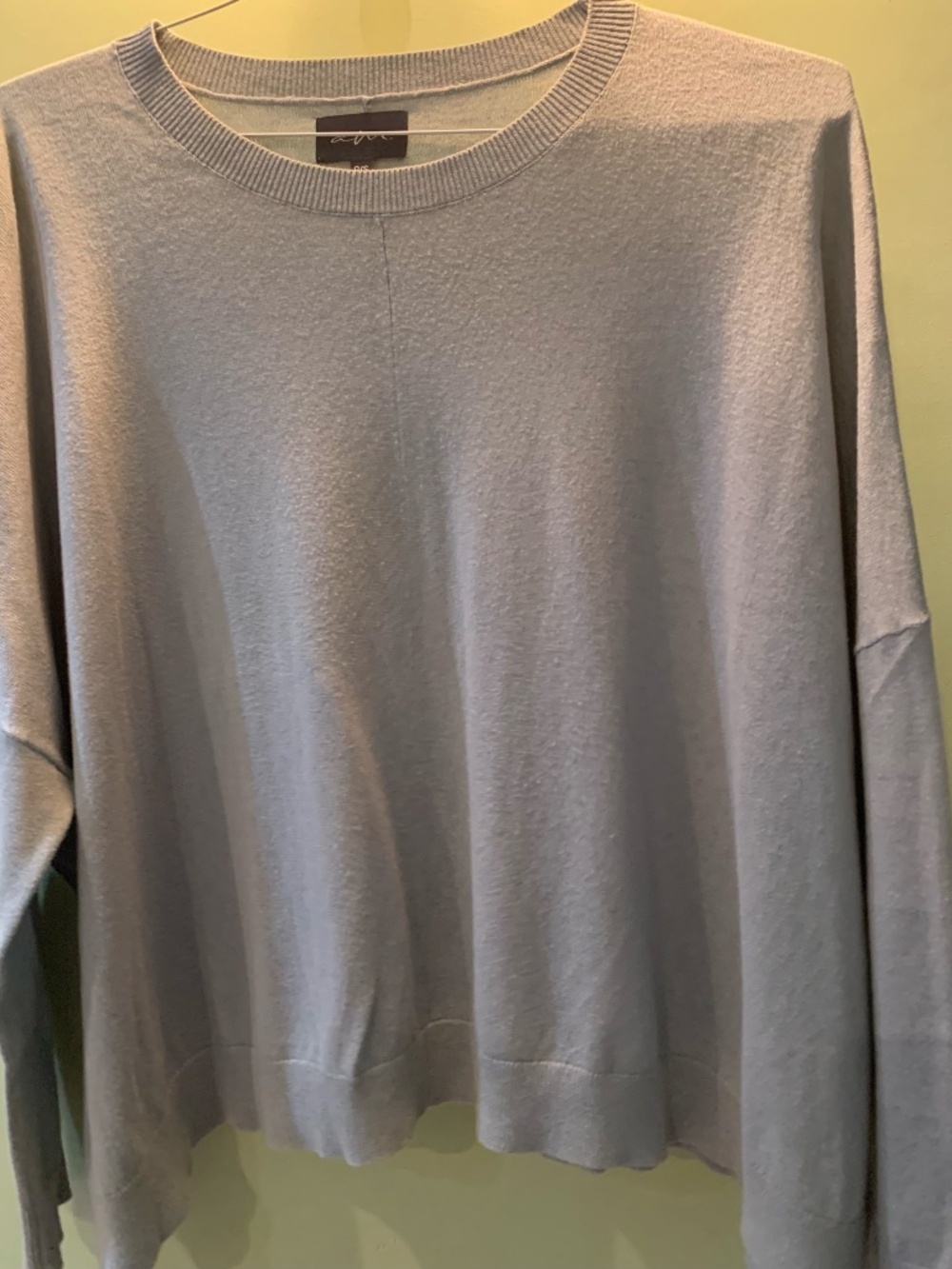 April Marin London One Size Seafoam Cotton Cashmere Blend Sweater